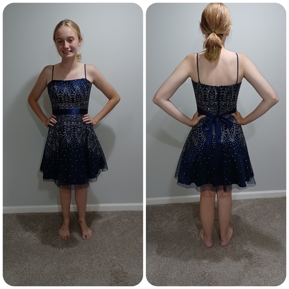 Blue Homecoming Dress - Picture 1 of 3